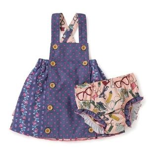 Matilda Jane LITTLE JUMPER Dress + Bloomers 6-12 M
